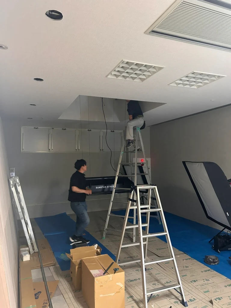 スタジオ移設・リニューアル時の照明システム工事はサンスターストロボにお任せください！鳥取県・施工実績