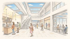 【不動産オーナー・施設管理向け】窓のない地下物件やビル奥の不人気区画を再生！経営視点から日当たりゼロによる賃料ロスと資産価値向上のROIをロジカルに算出しつつ、クリエイティブ制作視点から青空照明「スカイマジック」がもたらす圧倒的な開放感のメカニズムと空間戦略を解説。
