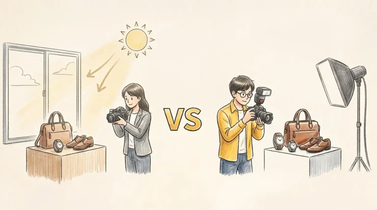 自然光 vs ストロボ光。ストロボライティングが商品の「シズル感」を生み出す理由。