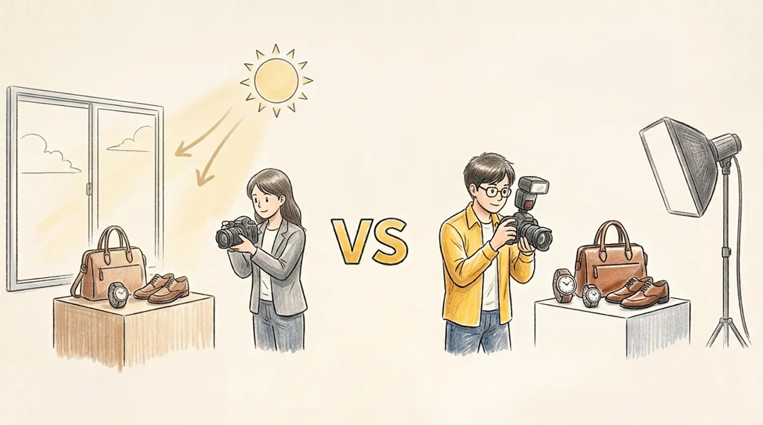 自然光 vs ストロボ光。ストロボライティングが商品の「シズル感」を生み出す理由。