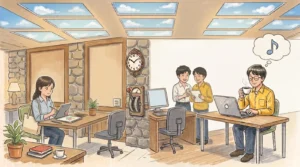 独自のレイリー散乱再現テクノロジーが実現する、人工光とは思えない開放感。スカイマジックを導入した企業の「光のイノベーション」事例。